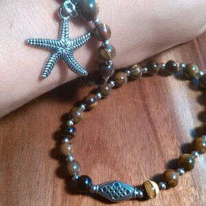 Set of Two Yellow Tiger's Eye Stretch Bracelets